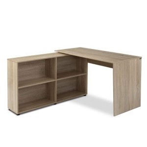 Office Computer Desk Corner Study Table Workstation Bookcase Storage