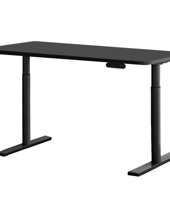 Electric Standing Desk 140m Height Adjustable Sit Stand Desks Black 140cm