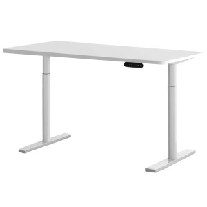 Electric Standing Desk 140cm Height Adjustable Sit Stand Desks White 140cm