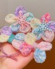 Colorful sequins cute sun flower hair rope ponytail rubber band