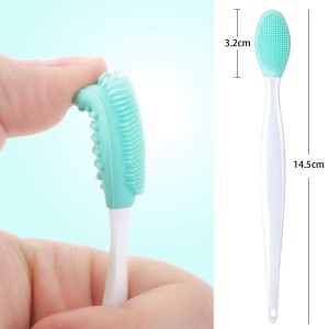 Long-handled beauty tools to clean pores artifact face corner cleaning stick blackhead cleaning brush silicone nose brush