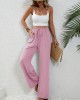 2024 Women's Autumn New Loose Versatile Solid Color Drag Floor Wide Leg Pants Casual Pants