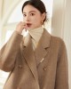 Autumn and winter high-end cocoon shaped double-sided woolen coat, women's simple temperament, long loose wool coat