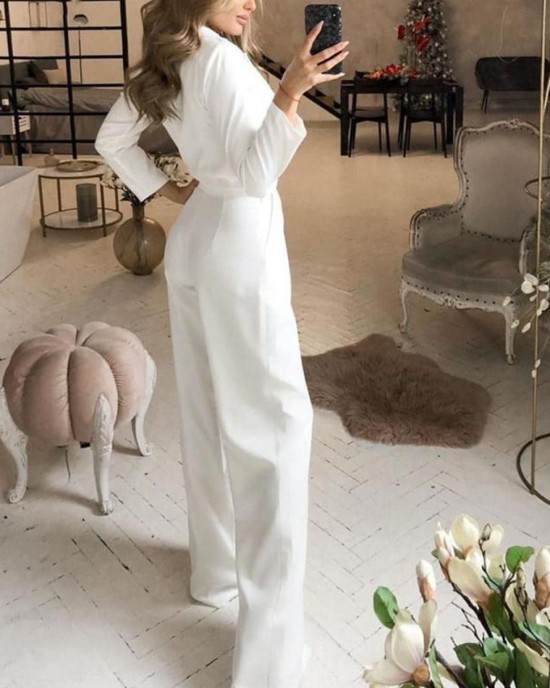 2024 Spring and Summer Chinese Long Dress New Chinese jumpsuit Slant waist temperament Commuter jumpsuit