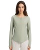 Vertical ribbed front collar sports long sleeve feminine casual home running yoga wear